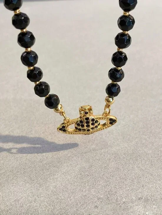 Vivienne Westwood Black & Gold Choker - Picture 8 of 9